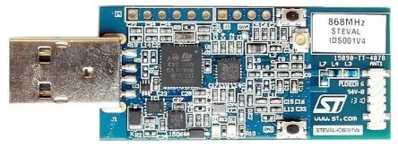 Produktfoto 1 von STMicroelectronics SPIRIT1 Entwicklungstool Kommunikation und Drahtlos STM32L USB-Stick, HF-Transceiver 868 MHz