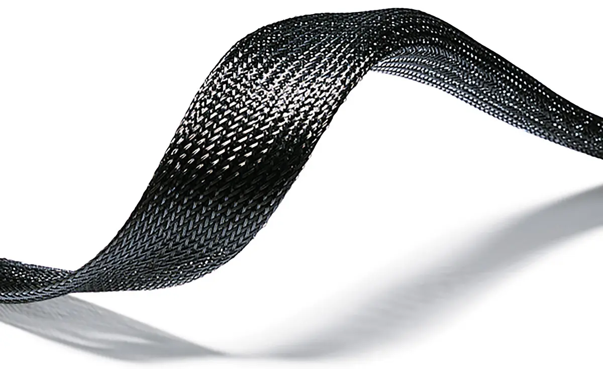 Produktfoto 1 von HellermannTyton Helagaine HEGP Kabelschlauch Grau Polyester für Kabel-Ø 7mm bis 19mm Umflochten Dehnbar