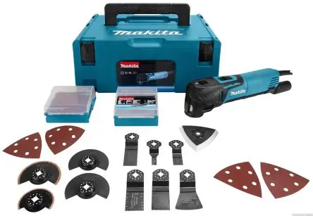 Produktfoto 1 von Makita Multifunktionswerkzeug TM3010CX4J Multi-Cutter 20000U/min, 6000 U/min L. 2.5 m L. 283 mm