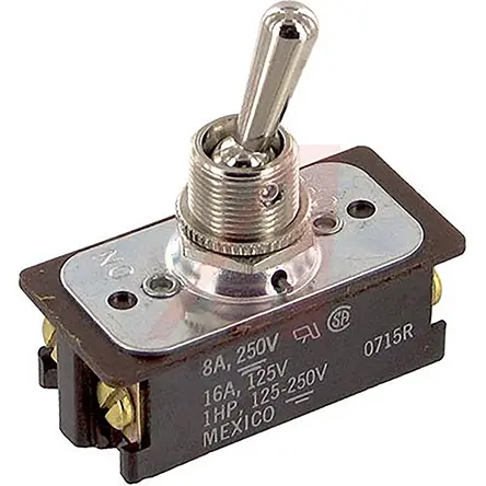 Produktfoto 1 von Carling Panel Kippschalter DPST, Ein-Aus, 250 V ac, 16A, Schraube
