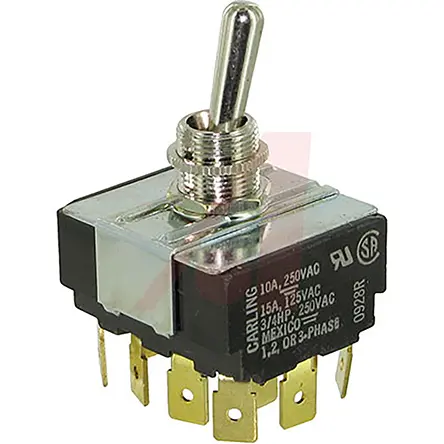 Produktfoto 1 von Carling Panel Kippschalter 4-poliger Schließer, Ein-Ein, 250 V ac, 15A, Stecker