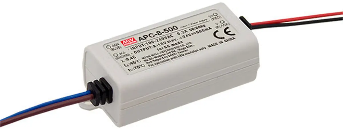 Produktfoto 1 von MEAN WELL LED-Treiber, 8 W 264 V ac, 90 V ac, 127V dc, 370 V dc LED-Treiber, Ausgang 16V, 8 V