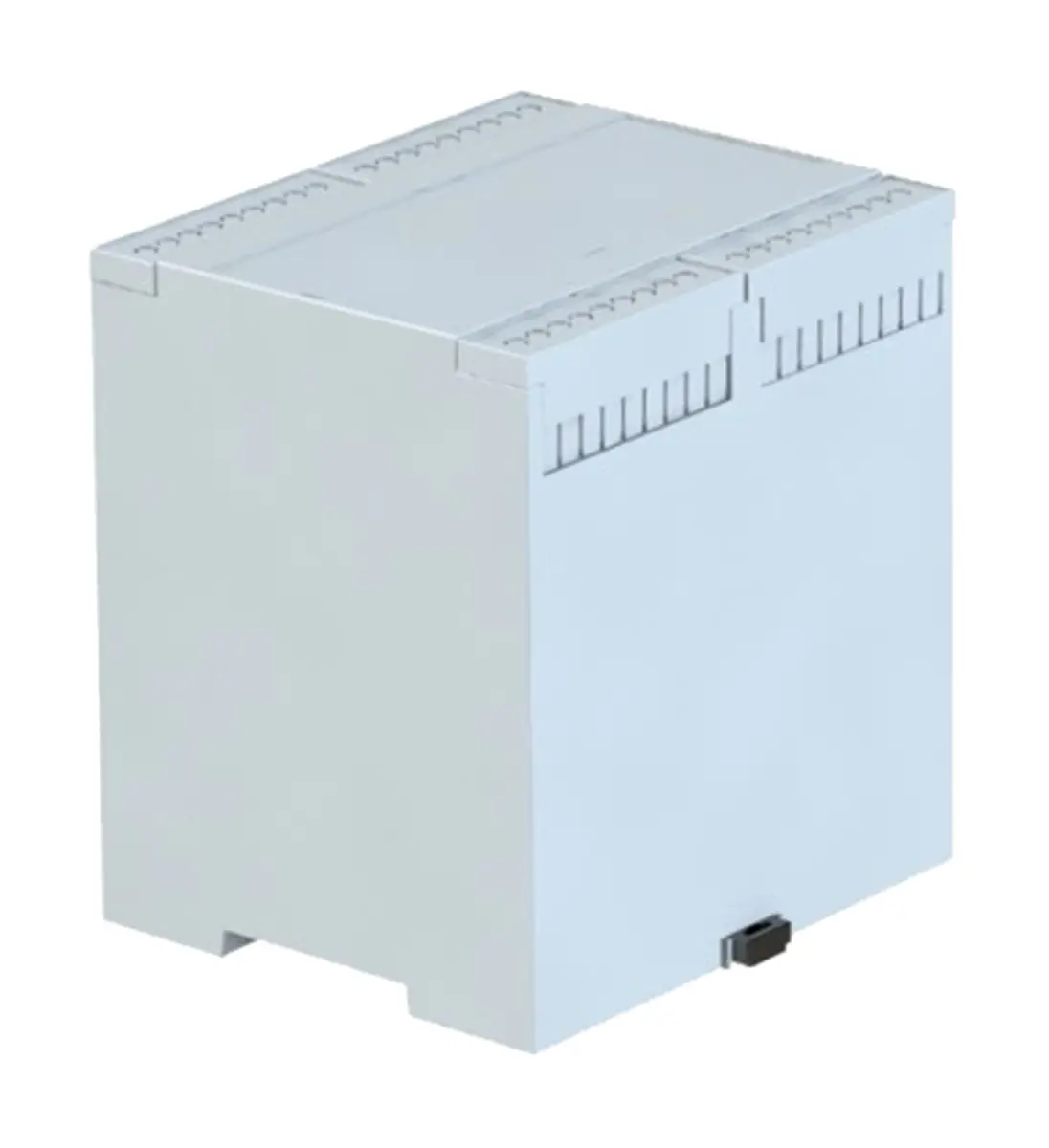 Produktfoto 1 von CAMDENBOSS Elektronikgehäuse, Geh.Mat. Polycarbonat 90 mm, Hutprofil 114 mm, Weiß, Oben offen 106.2 mm, Serie CDIB