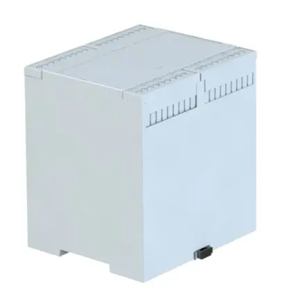 Produktfoto 1 von CAMDENBOSS Elektronikgehäuse, Geh.Mat. Polycarbonat 90 mm, Hutprofil 114 mm, Weiß, Oben offen 106.2mm, Serie CDIB