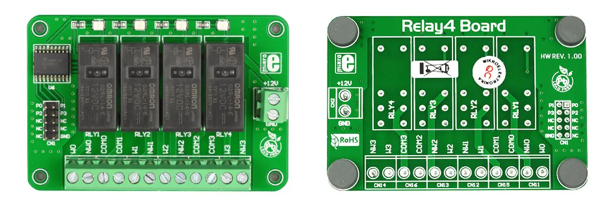 Produktfoto 1 von MikroElektronika Mikroe-603 Entwicklungsbausatz Spannungsregler, Relay4 Relais