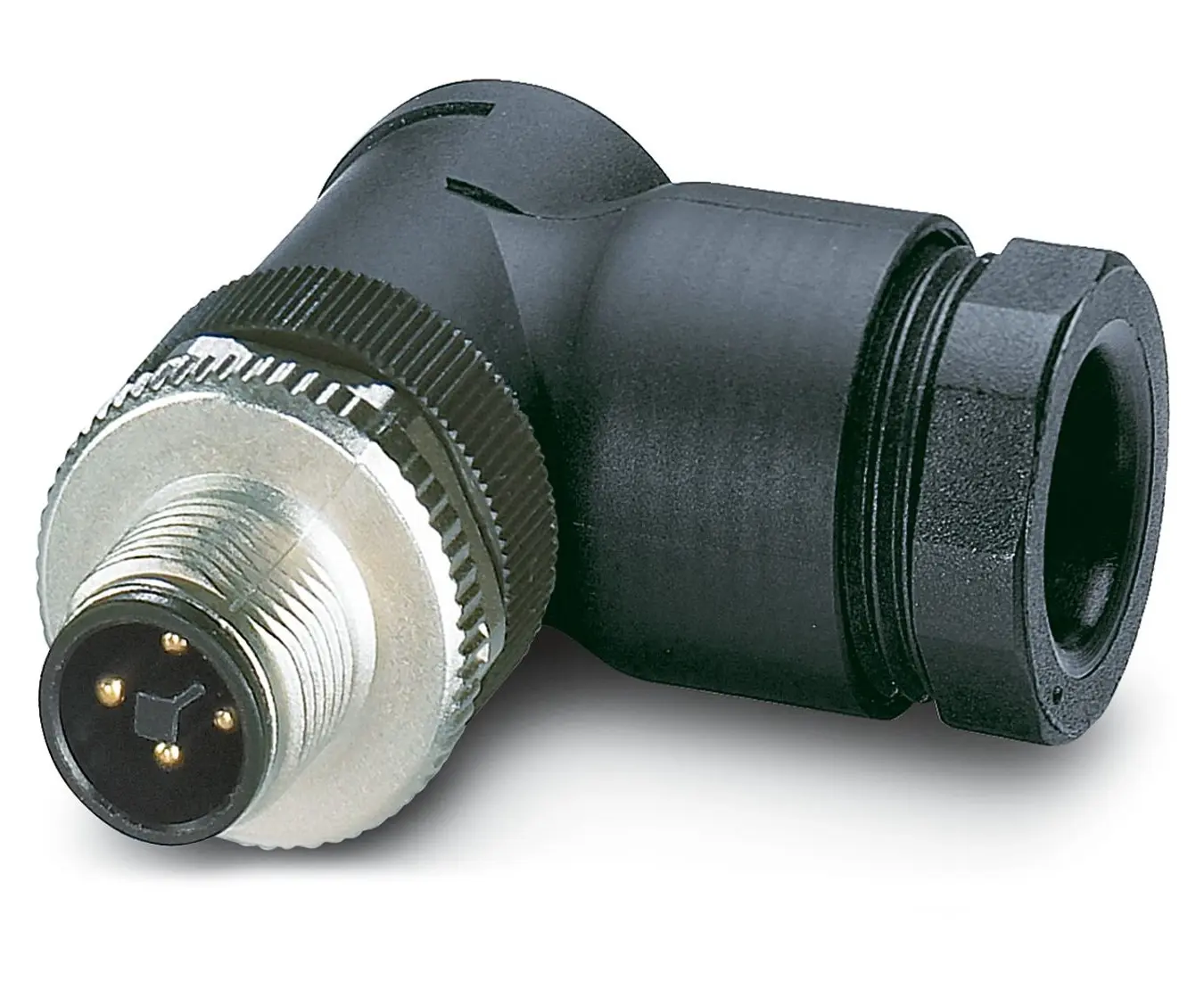 Phoenix Contact SACC M12 M12 Rundsteckverbinder Stecker 4-polig Stecker 12A Kabel, Kabel IP40