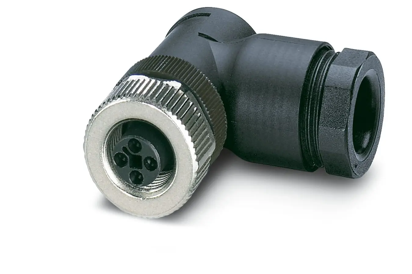 Produktfoto 1 von Phoenix Contact SACC M12 M12 Rundsteckverbinder Buchse 4-polig Buchse 12A Kabel, Kabel IP40