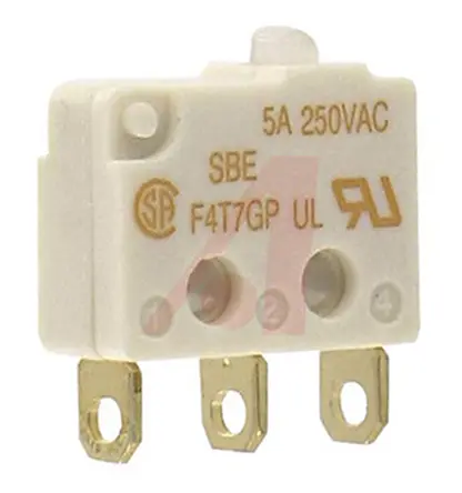 Produktfoto 1 von Johnson Electric Mikroschalter Stößel-Betätiger Lötanschluss, 5 A, 1-poliger Wechsler IP 40 1,4 N -40°C - +85°C
