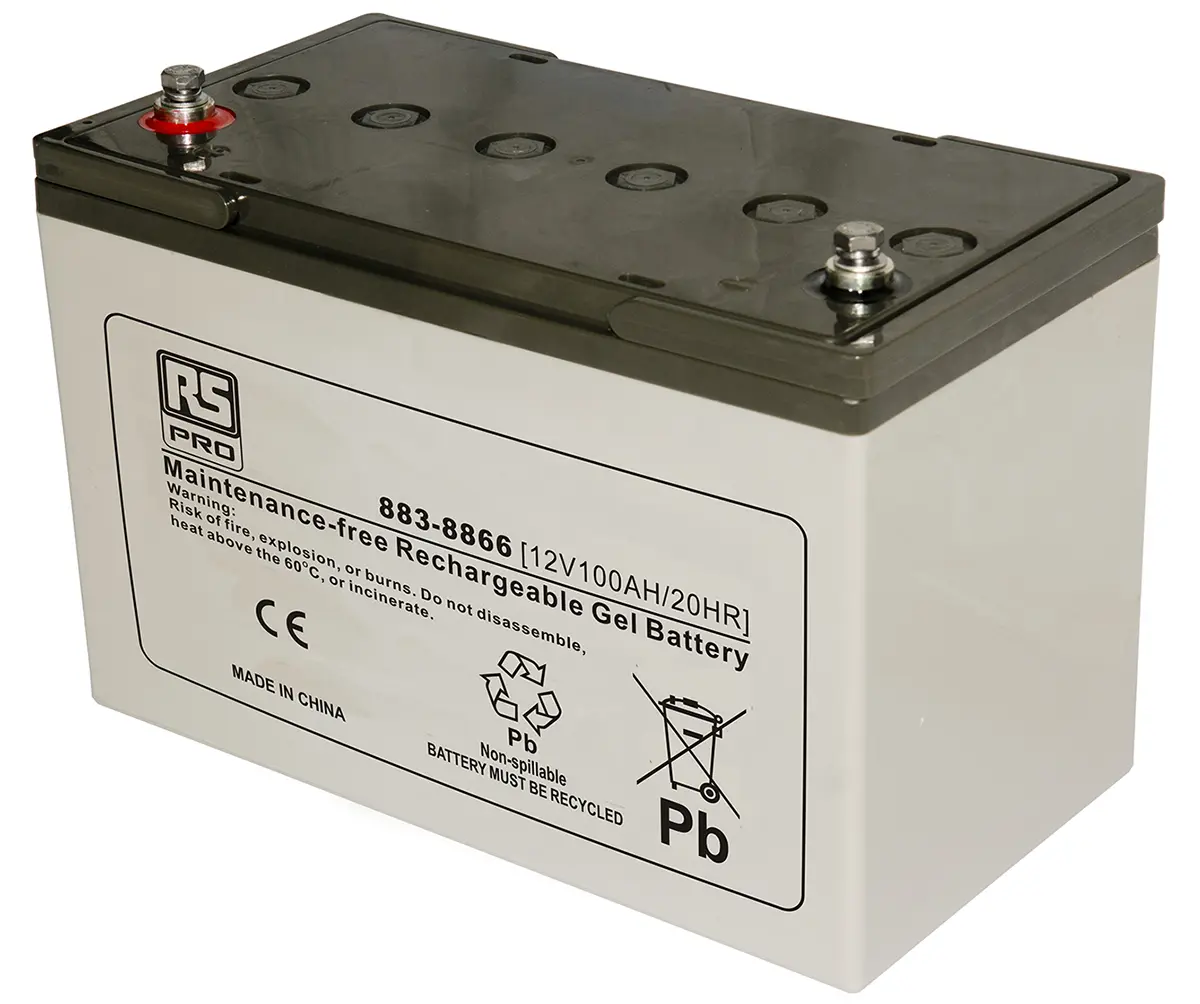 Produktfoto 1 von RS PRO RS PRO Abgedichteter Bleiakku, 12V / 100Ah, T11-Anschluss, 330 x 173 x 212mm