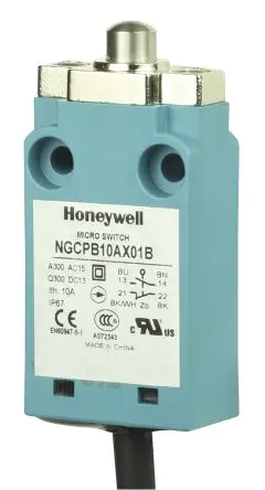 Produktfoto 1 von Honeywell NGC Endschalter, Stößel 1 Öffner/1 Schließer, IP67, Kunststoff 400V ac 10A
