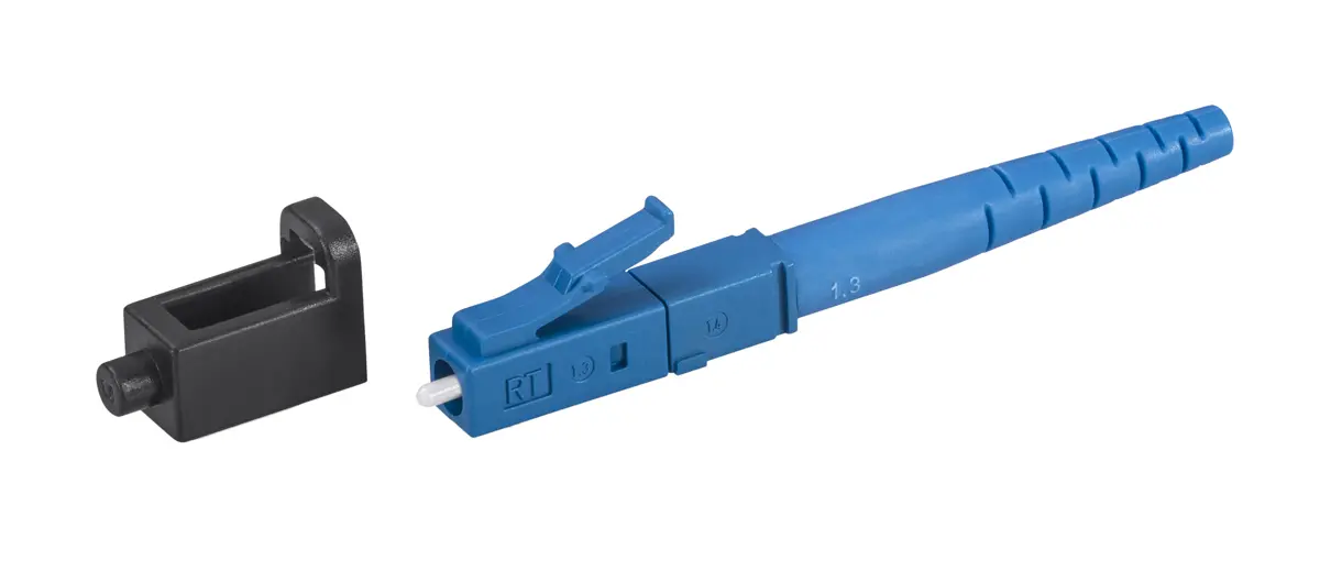 Produktfoto 1 von Rosenberger LWL-Steckverbinder, LC, Singlemode, Simplex, PC 0.3dB, Blau