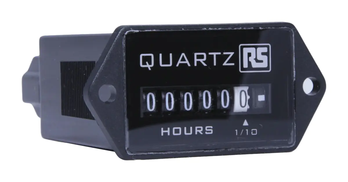 Produktfoto 1 von RS PRO Stundenzähler Aufwärts Zähler Analog Keine Rückstellung 6-stellig 264V ac