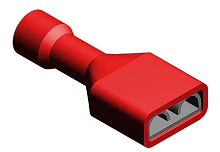 Produktfoto 1 von Molex InsulKrimp 19003 Flachsteckhülse, Rot, Isoliert, 6.35 x 0.81 mm, Buchse, 22 AWG min, 18 AWG