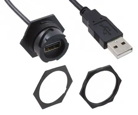 Produktfoto 1 von Molex Stecker 84729 USB-Kabel, USB Typ A Buchse / USB Typ A, 150 mm USB 2.0 Schwarz