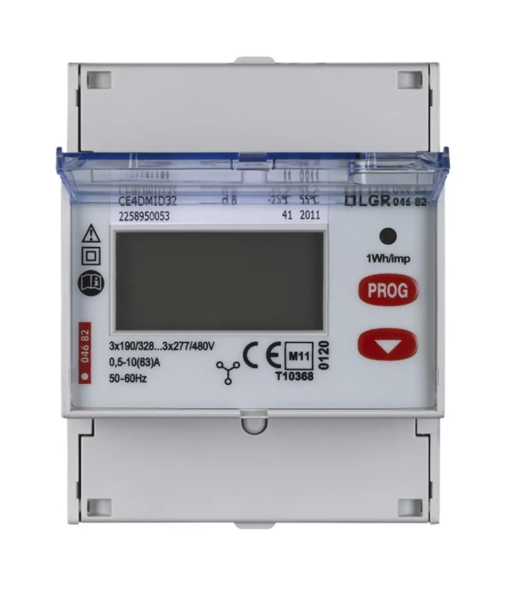 Produktfoto 1 von Legrand EMDX3 Energiemessgerät LCD Elektronik, 8-stellig / 3-phasig Impulsausgang