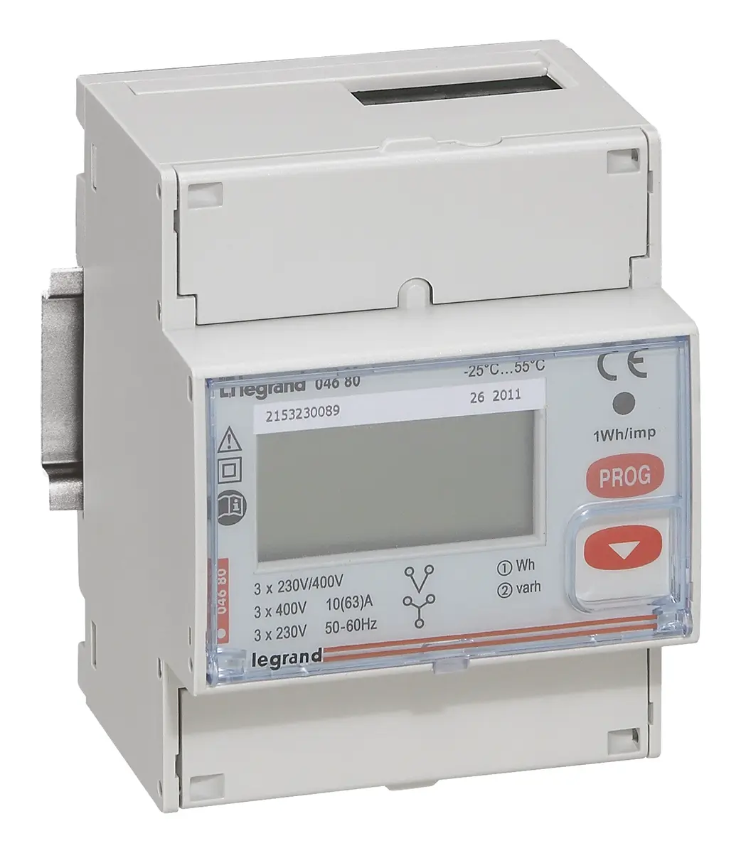 Produktfoto 1 von Legrand EMDX3 Energiemessgerät LCD Elektronik, 8-stellig / 3-phasig