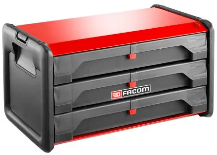 Produktfoto 1 von Facom Metall Werkzeugschrank, Typ Werkzeugschrank 3 Schubladen, 270 mm x 225mm x 510 mm