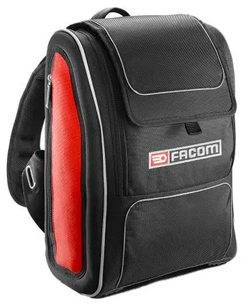 Produktfoto 1 von Facom Nylon Rucksack mit Zweiwegereißverschluss, 300mm x 180 mm x 480 mm Schultergurt
