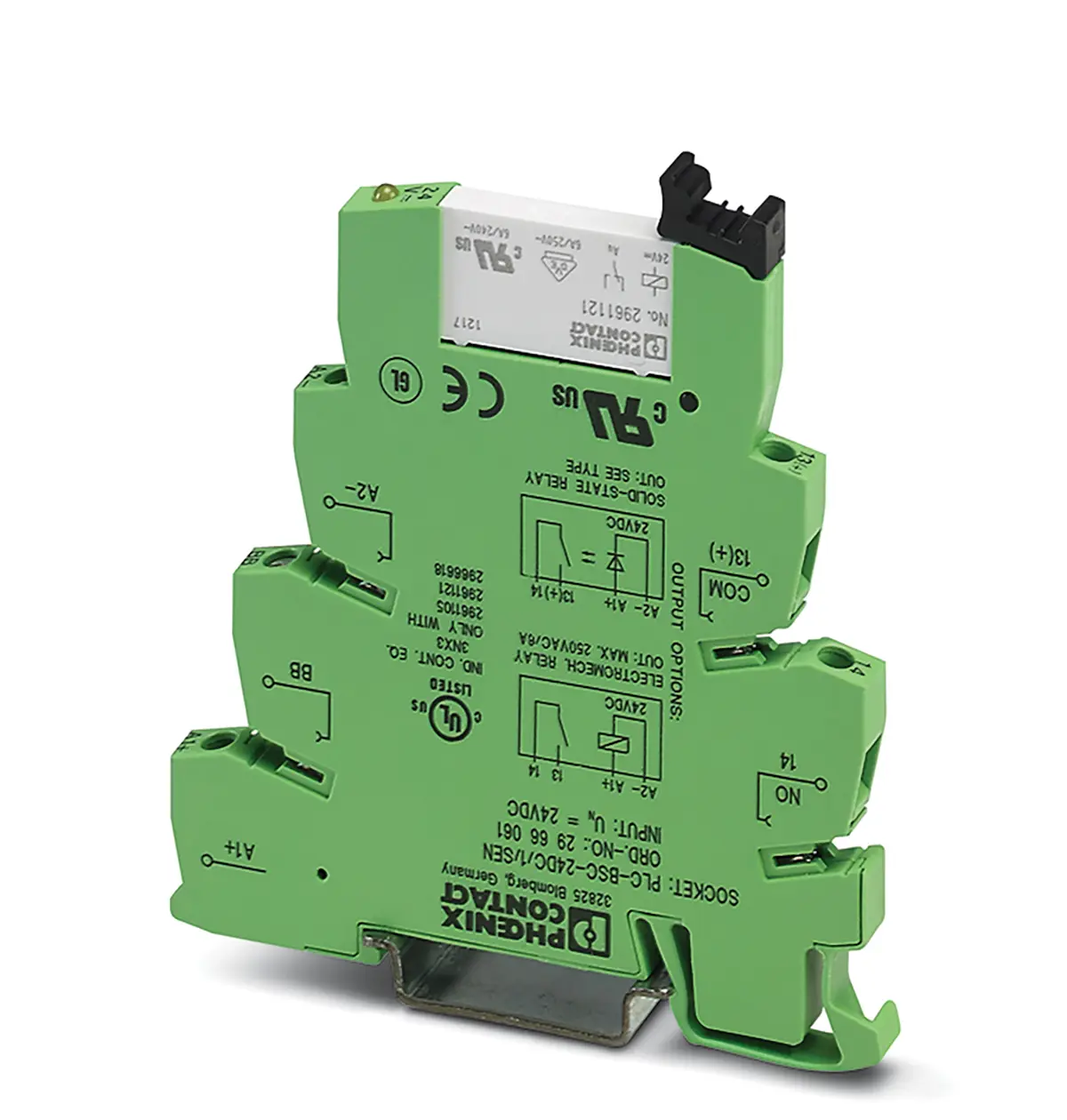 Produktfoto 1 von Phoenix Contact PLC-RSC- 24DC/ 1AU/SEN Relaismodul, 18.5V / 33.6V dc 24V dc, 1-poliger Schließer DIN-Schienen 30V ac