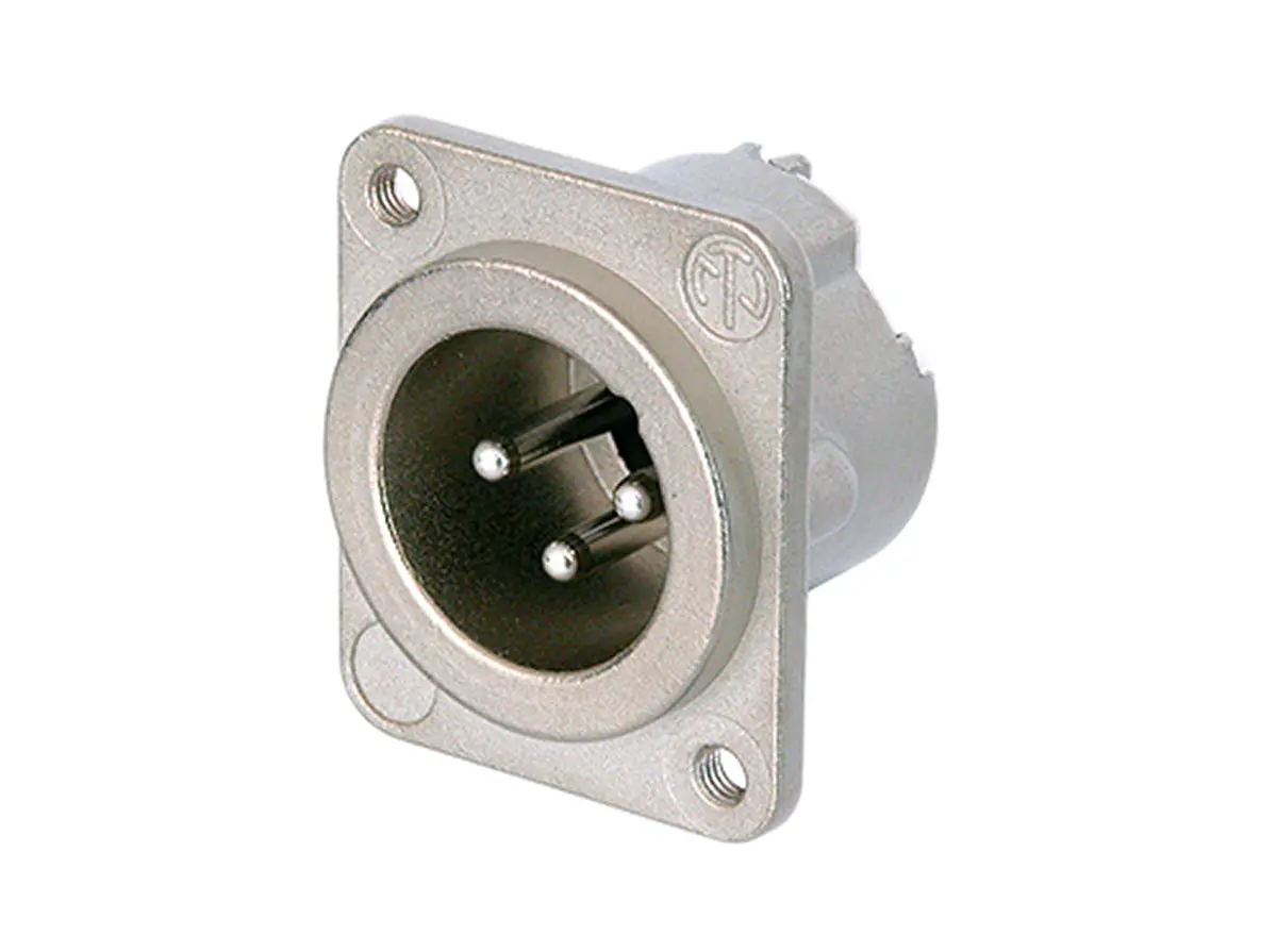 Produktfoto 1 von Neutrik Gerade 3-polig Fahrgestell Stecker Silber auf Nickel XLR-Steckverbinder, 50 V