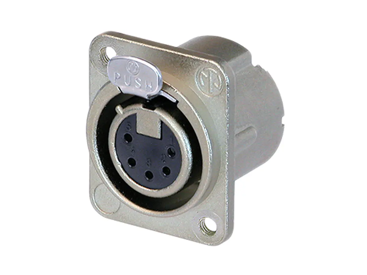 Produktfoto 1 von Neutrik Gerade 5-polig Fahrgestell Silber auf Nickel XLR-Steckverbinder, 50 V
