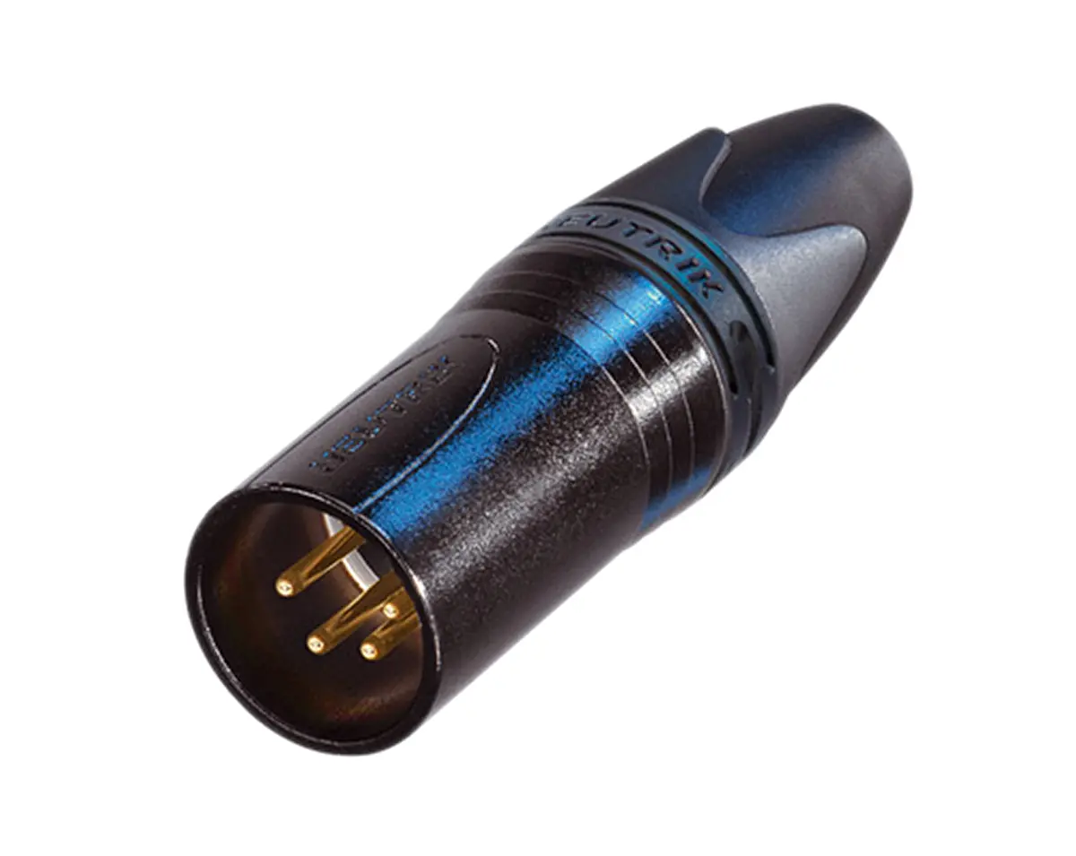 Produktfoto 1 von Neutrik Gerade 4-polig Kabel Stecker Gold Schwarz XLR-Steckverbinder, 50 V ac
