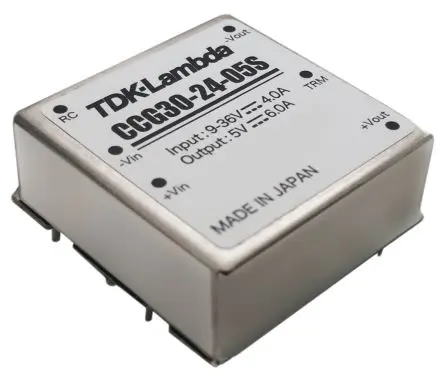 TDK-Lambda CCG 30 DC/DC Konverter, 15V dc OUT 2 A Durchsteckmontage 24V dc 1.5 kV dc 30 W -40 °C 85 °C