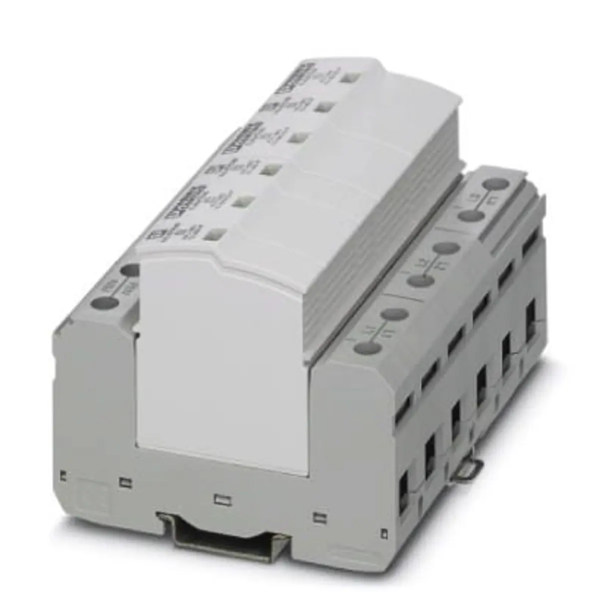 Produktfoto 1 von Phoenix Contact, Überspannungsschutz, 3-phasig, 2 kV DIN-Hutschiene FLT-SEC-T1+T2-3C-350/25-FM