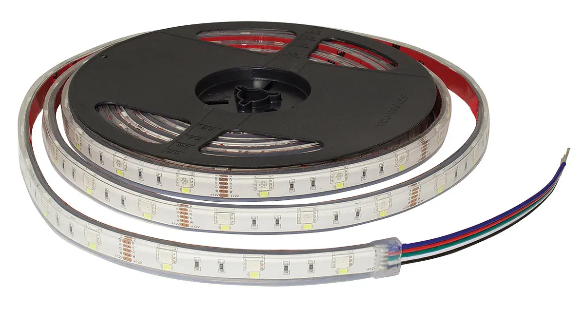 Produktfoto 1 von PowerLED LED-Streifen, Blau, Grün, Rot, Weiß, 5m x 15mm 12V dc 30LEDs/M IP65