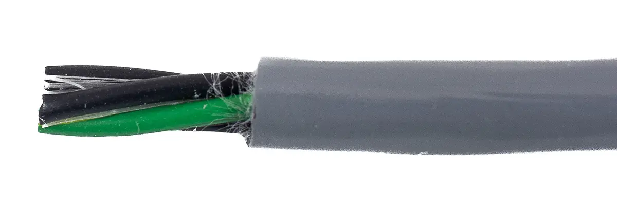 Produktfoto 1 von Alpha Wire ECO Steuerkabel, 4-adrig 3.33mm² 12 AWG Grau Ungeschirmt, 30 m, Modifizierter Polyphenylen-Ether