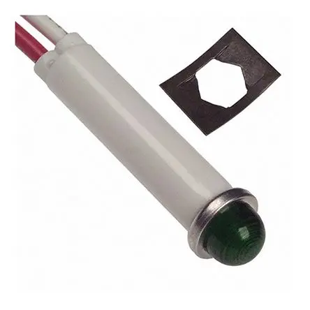 Produktfoto 1 von VCC Leuchtmelder Grün Single Chip, Ø 7.87 mm x 40.39 mm, Sockel Drahtanschlussklemme