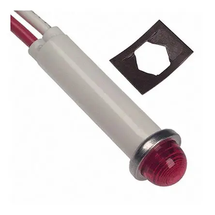 Produktfoto 1 von VCC Leuchtmelder Rot Single Chip, Ø 7.87 mm x 40.39 mm, Sockel Drahtanschlussklemme