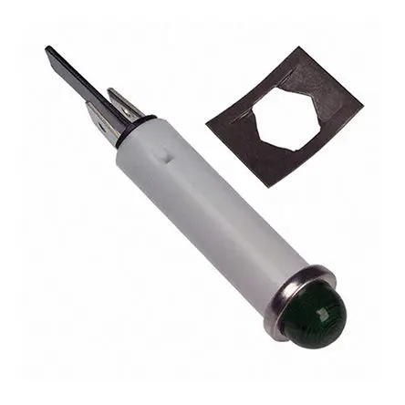 VCC Leuchtmelder Grün Single Chip, Ø 7.87 mm x 40.39 mm, Sockel Drahtanschlussklemme