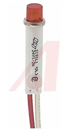 Produktfoto 1 von VCC Leuchtmelder Rot Single Chip, Ø 7.87 mm x 41.91 mm, Sockel Drahtanschlussklemme