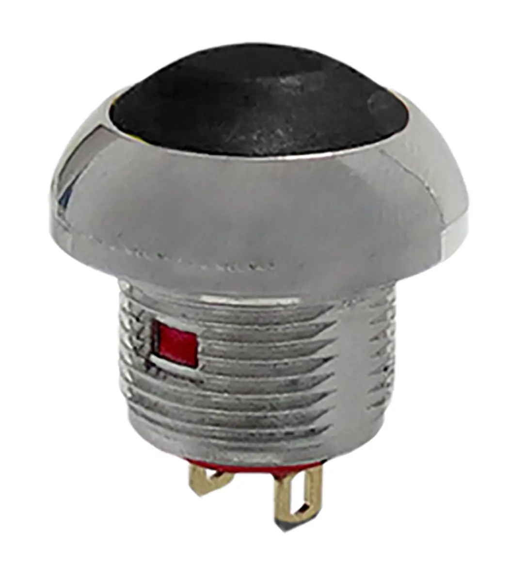Produktfoto 1 von RS PRO Miniaturdruckschalter Schwarz Tastend Schraubanschlussklemme Ø 13.6 mm, SPST / 200 mA 50 V dc 250 V ac, IP40