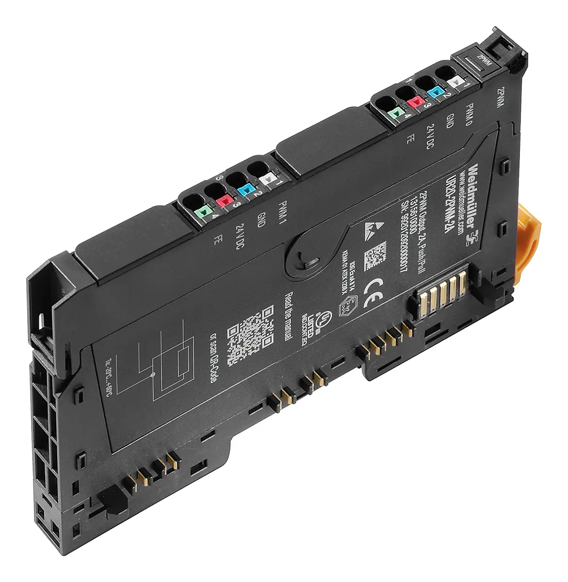 Produktfoto 1 von Weidmuller IL PN BK DI8 DO4 2TX-PAC Remote I/O-Modul / 2 x  Digital Ausgang 24 V dc 2 A (je Kanal), 4 A (je Modul)