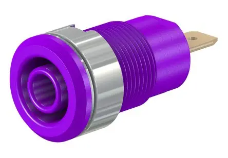 Produktfoto 1 von Staubli 4 mm Buchse Violett Buchse für Laborstecker, Kontakt Gold, 1000V 24A Stecker