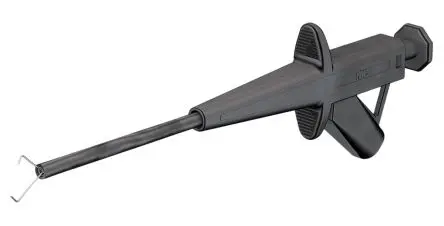 Produktfoto 1 von Staubli 4 mm Greifklemme Schwarz 4A, Edelstahl Spitze 10 mm, 1kV