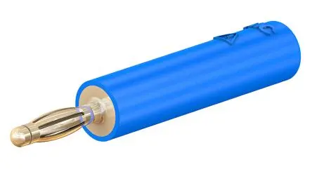 Produktfoto 1 von Staubli Prüfsteckverbinder-Adapter Blau Messing Gold 30 V ac, 60V dc