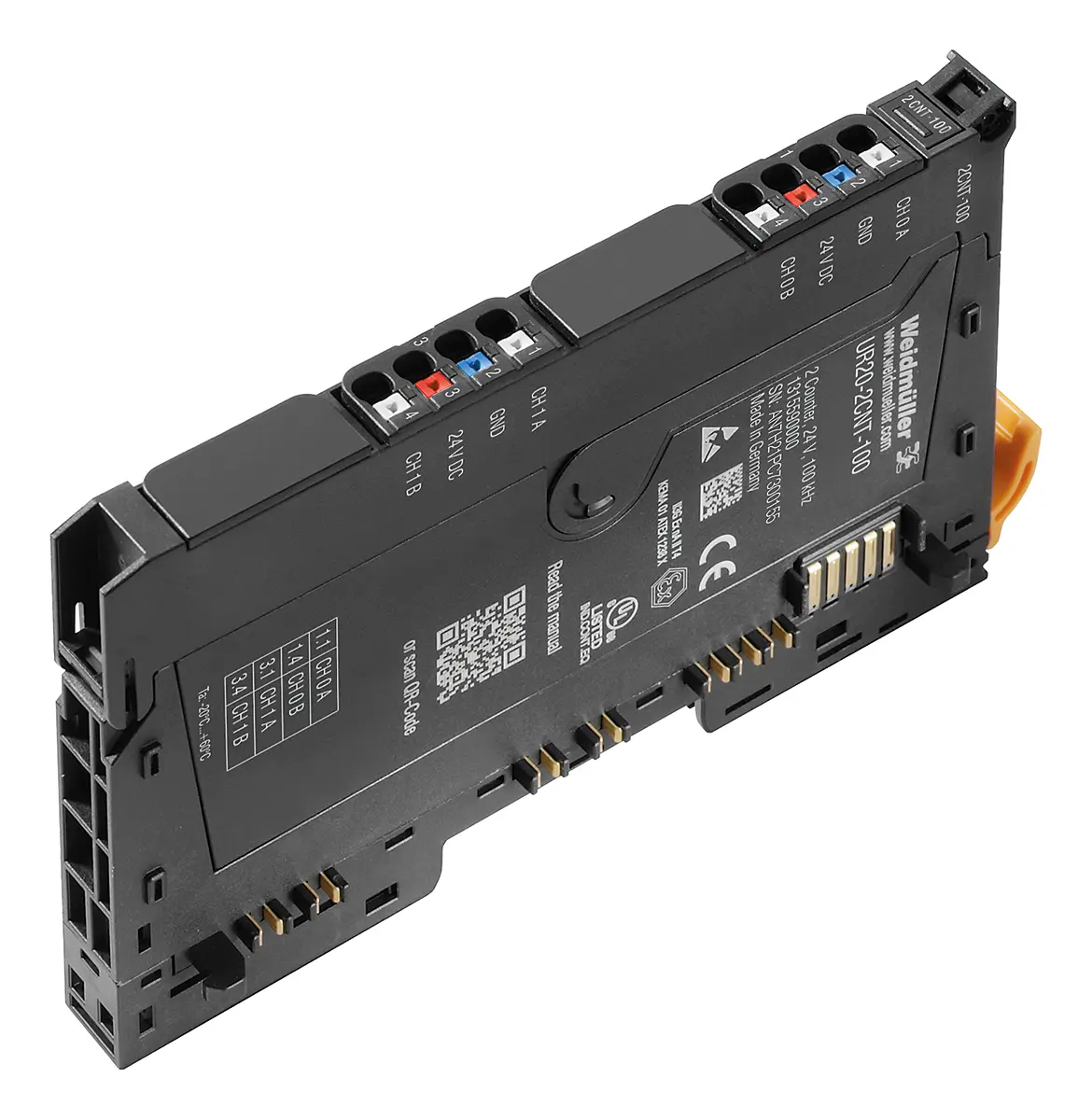 Produktfoto 1 von Weidmuller AXL F Remote I/O-Modul 2 x Digitale Spannung Eingang 24 V dc