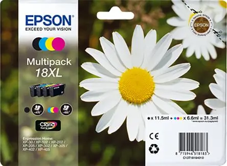 Produktfoto 1 von Epson 18XL Tintenpatrone für Epson Expression Home XP-102, Epson Expression Home XP-202, Epson Expression Home XP-205,
