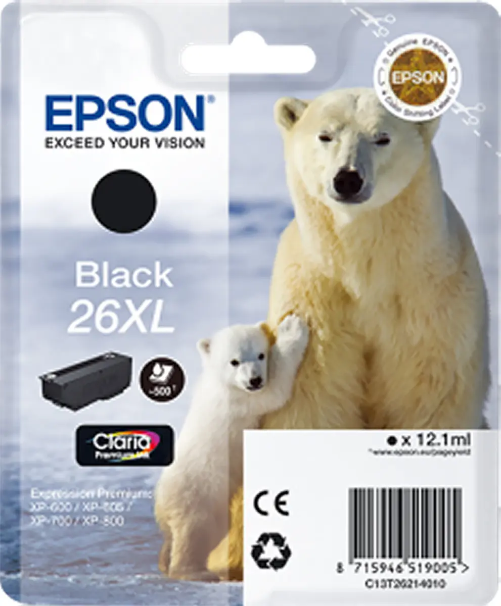 Produktfoto 1 von Epson 26XL Tintenpatrone für Epson Expression Premium XP-600, Epson Expression Premium XP-605, Epson Expression Premium