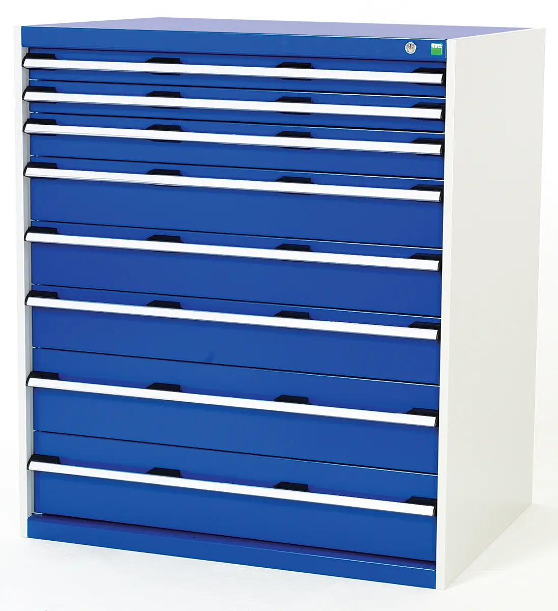 Produktfoto 1 von Bott 8 Stahl Schubladenmagazin Blau, Grau, 1200 mm x 1050mm x 750 mm