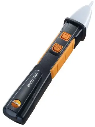 Produktfoto 1 von Testo 745, Spannung Kontaktloser Spannungsprüfer, 12 V ac bis 1000 V ac CAT III, CAT IV, ISO-kalibriert
