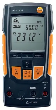 Produktfoto 1 von Testo 760-1 760 Tragbar Digital Multimeter, CAT III, CAT IV, 40 mΩ, ISO-kalibriert