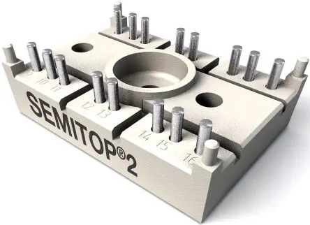 Produktfoto 1 von Semikron Danfoss SCR Zweifachthyristormodul 18 A B-2 1600 V, Gate-Trigger 100 mA 370 A 2.4 V