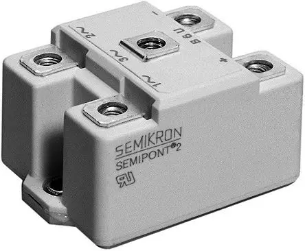 Produktfoto 1 von Semikron Danfoss Brückengleichrichter-Modul 1200 V 1.15 kA Panel 1.35 V G-18 Einfach 5-Pin 2 mA