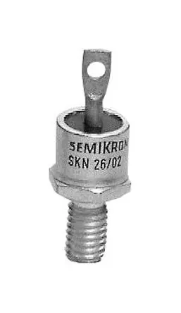 Produktfoto 1 von Semikron Danfoss SKR 26 Schraubanschlussklemme Diode Hochspannung Kathoden-Bolzen, 1200 V / 25 A, 2-Pin DO-203AA