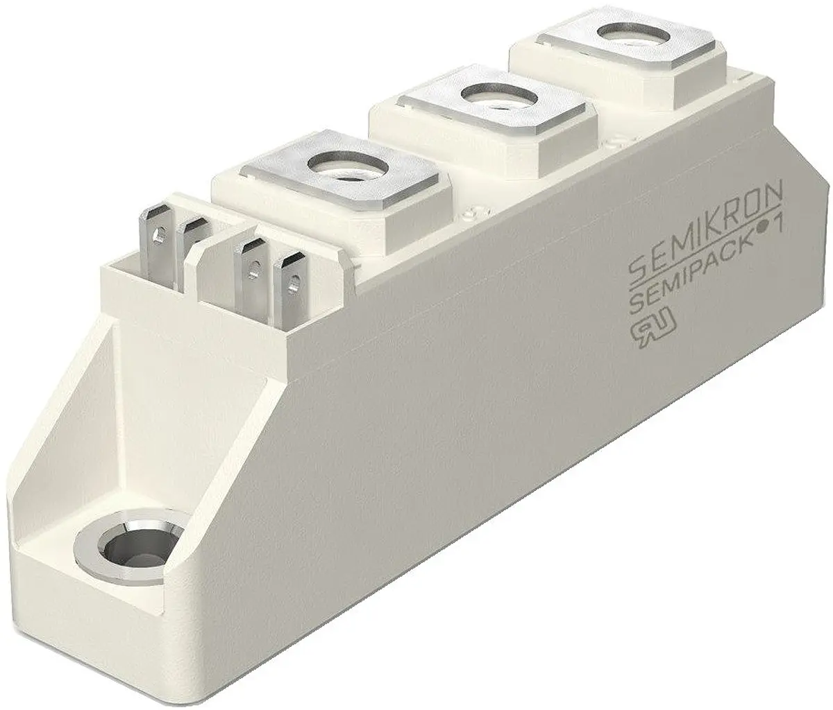 Produktfoto 1 von Semikron Danfoss Dioden-/Thyristor-Modul SCR 119 A 1600 V, Gate-Trigger 100 mA 2.25 kA 1.75 V SEMIPACK1 5-Pin