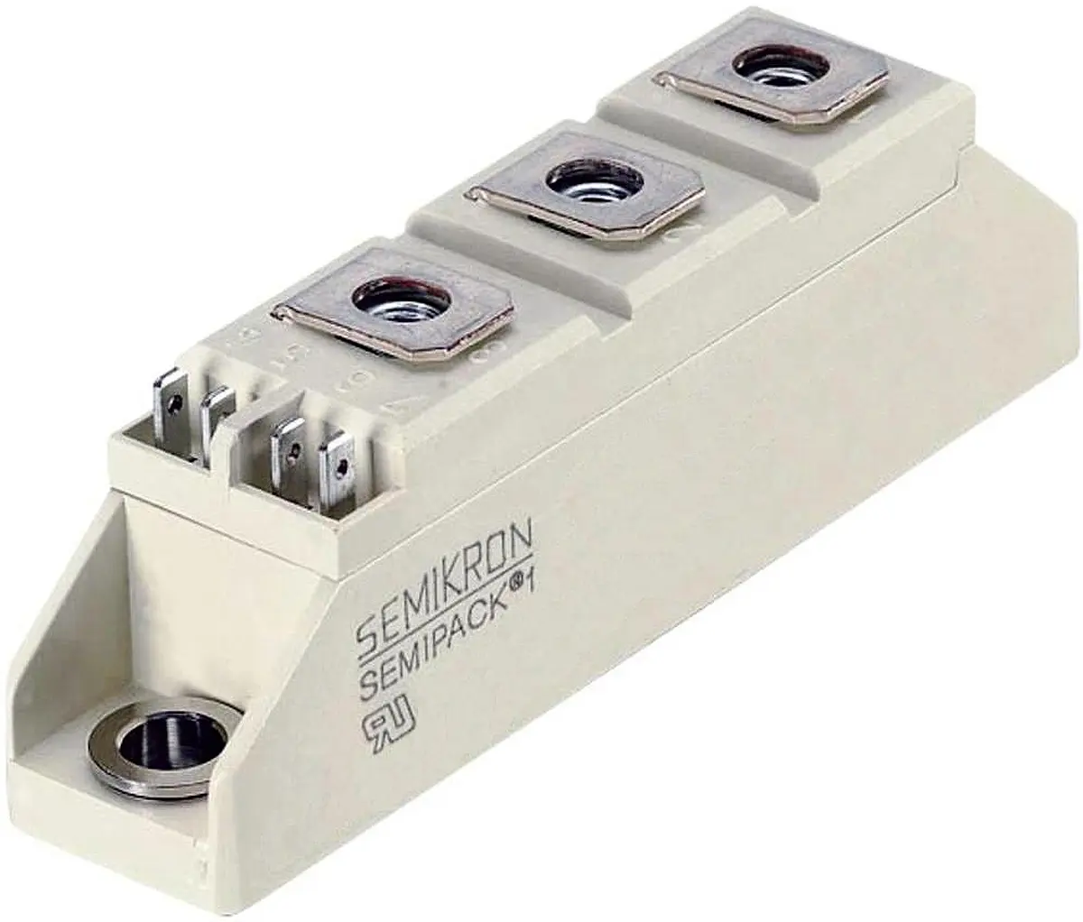 Produktfoto 1 von Semikron Danfoss SCR Zweifachthyristormodul 600 A A-42 1800 V, Gate-Trigger 150 mA 22 kA 1.5 V